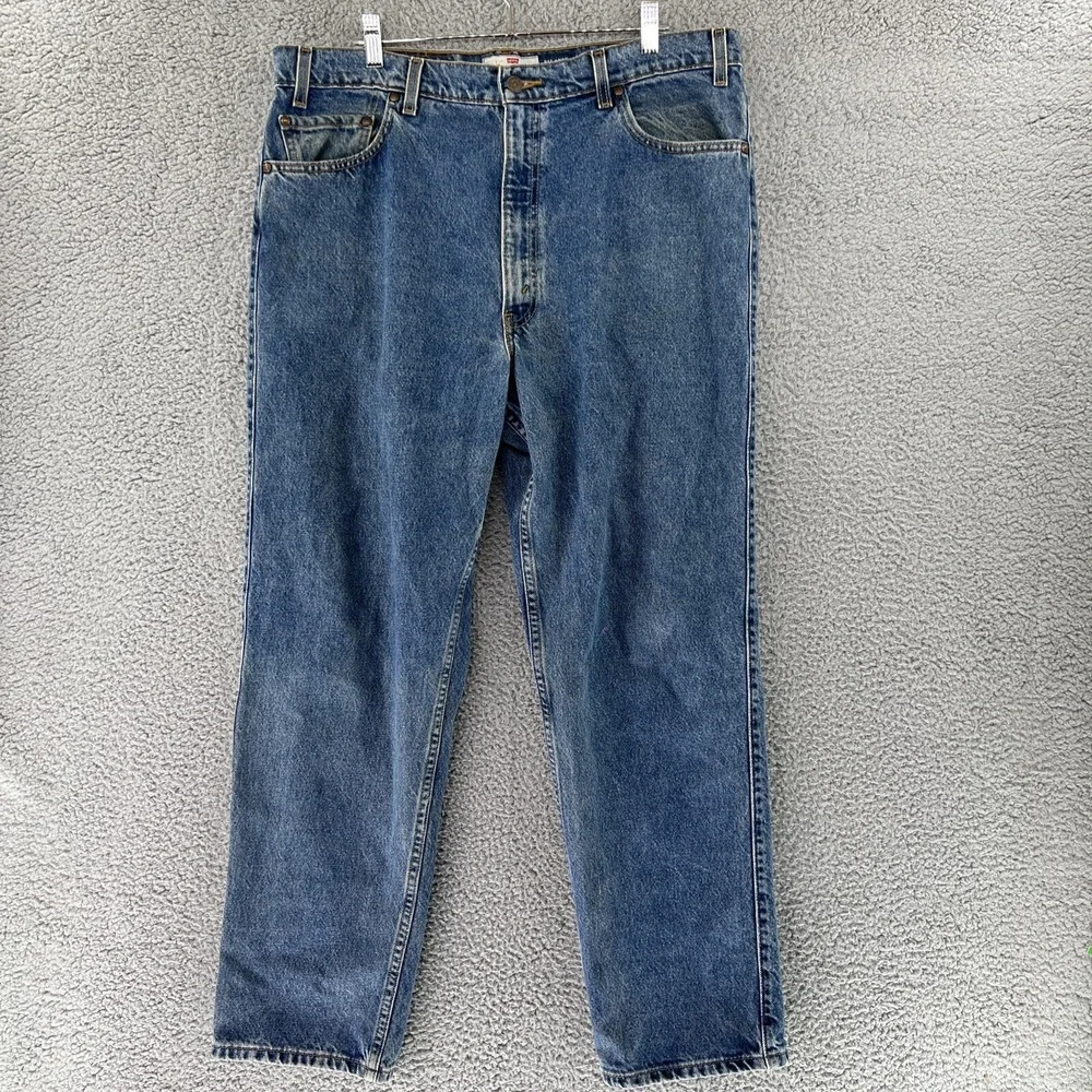 Levi's Men's Vintage 540 Relaxed Fit Blue Jeans Size 38x30 (37x30 Act) Brown Tab